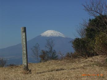 矢倉岳頂上の標識