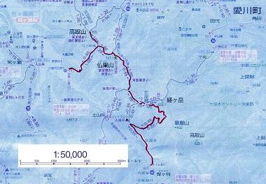 昭文社地図、２００７年丹沢の部分コピー