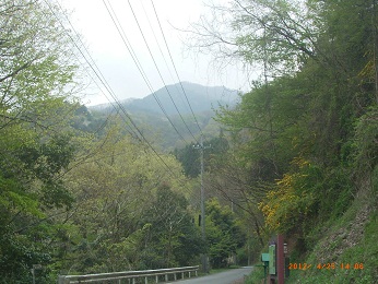 登山道入り口から倉岳山