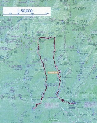 昭文社地図２００７年丹沢の部分コピー