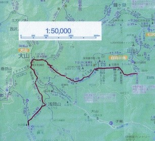 昭文社地図２００７年丹沢の部分コピー