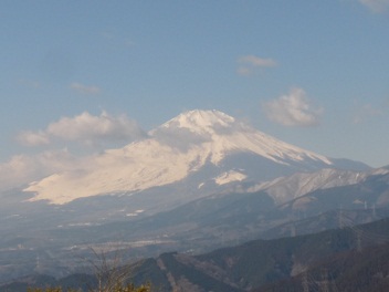 大野山頂上から富士山