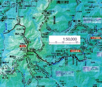 昭文社地図「2007年丹沢」の部分コピー