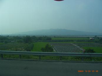 台湾の高速から見た風景